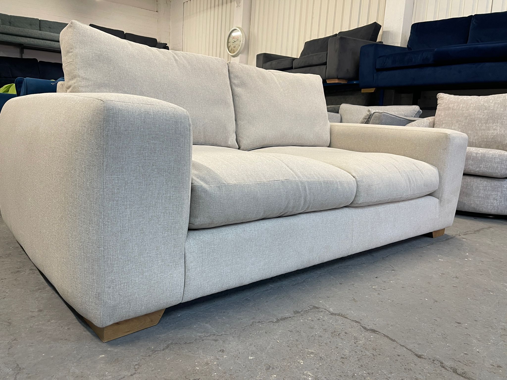 Next Houghton Tweedy Blend Oyster 3 Seater Small Sofa