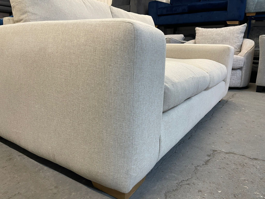 Next Houghton Tweedy Blend Oyster 3 Seater Small Sofa