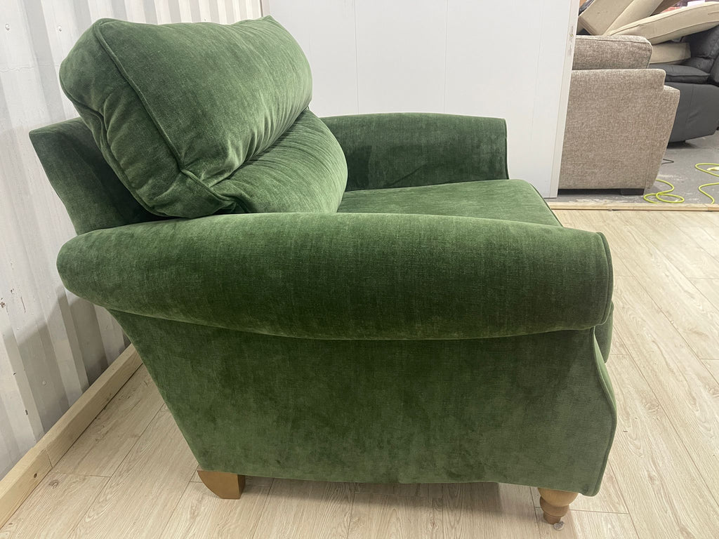 Next Ashford Highback Luxe Chenille Dark Green Snuggle Chair