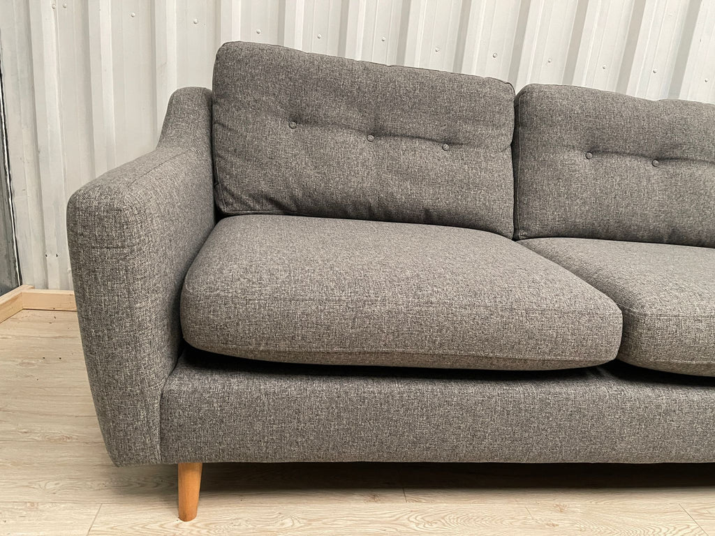 Next Clayton Button Back Grey Corner Sofa