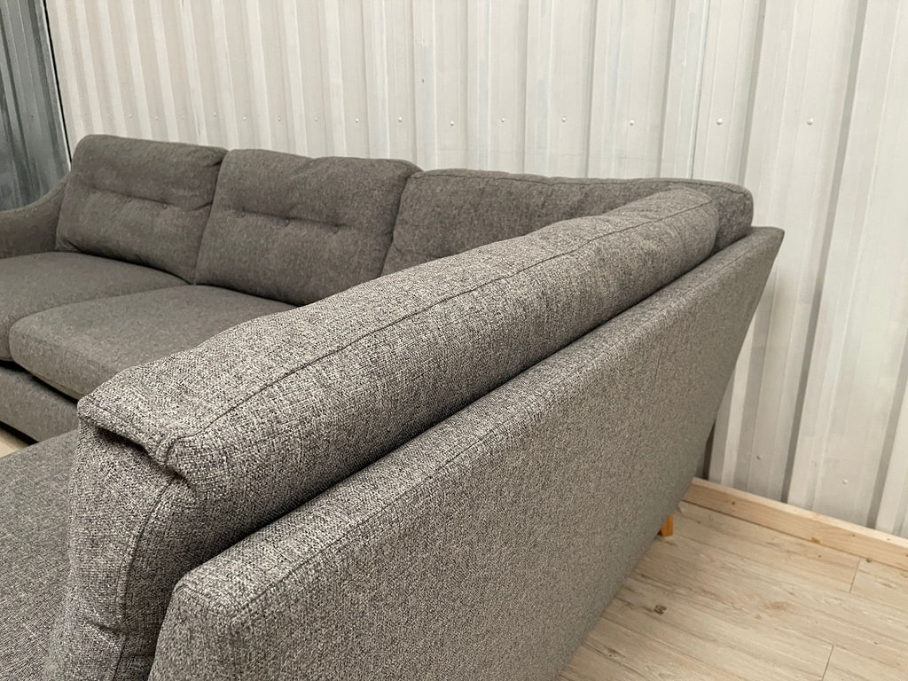 Next Clayton Button Back Grey Corner Sofa