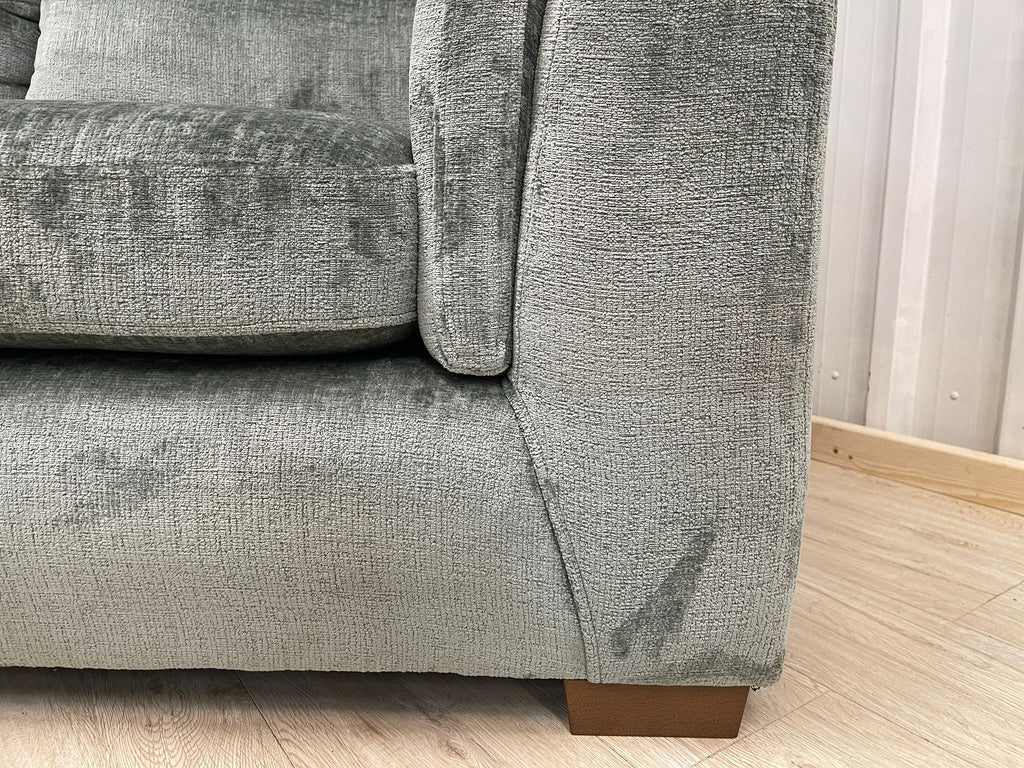 Next Hayden Highback Chunky Chenille Light Teal Green 2 Seater