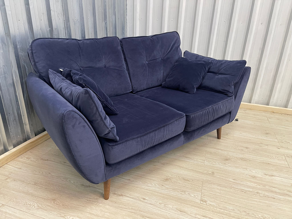 DFS French Connection Zinc  Chenille Denim 2 Seater