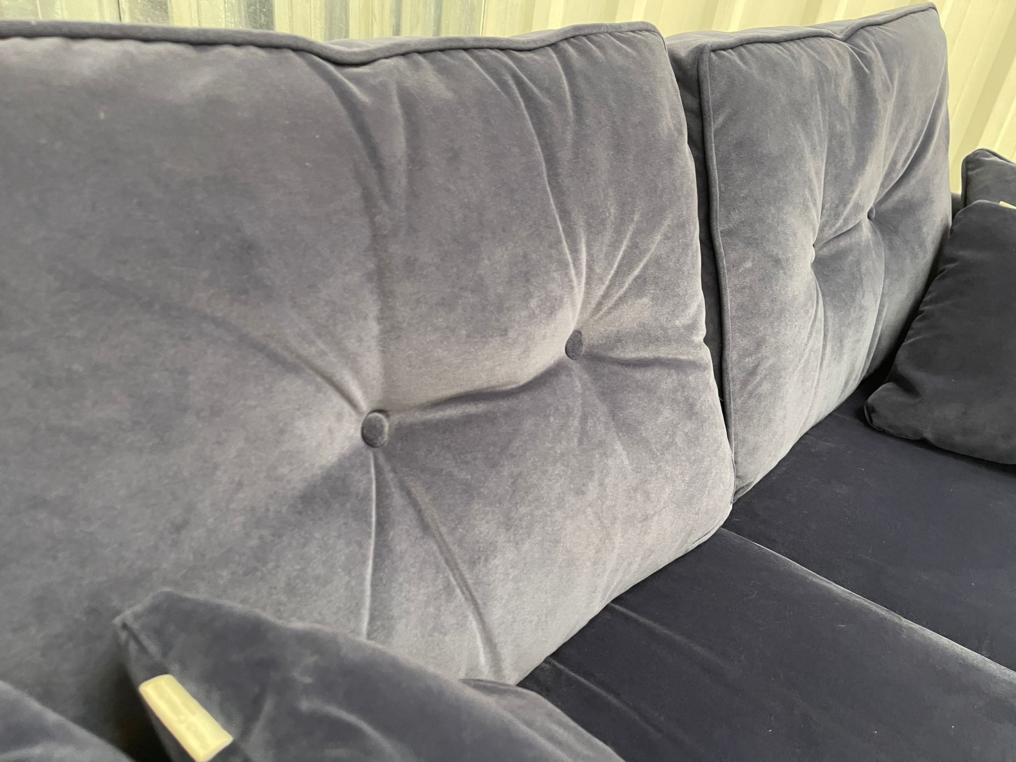 DFS French Connection Zinc  Chenille Denim 2 Seater