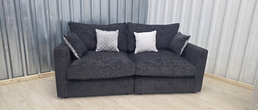 Oak Furniture Land Malvern Charcoal Cupid 2 Seater