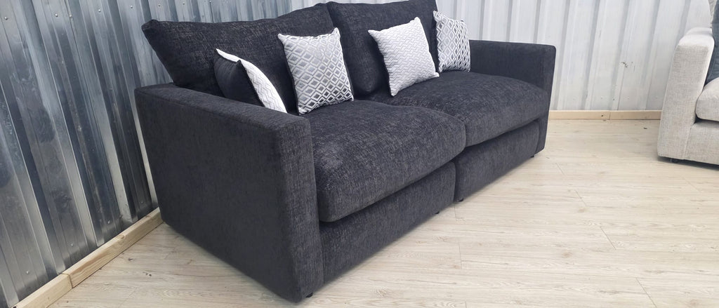 Oak Furniture Land Malvern Charcoal Cupid 2 Seater