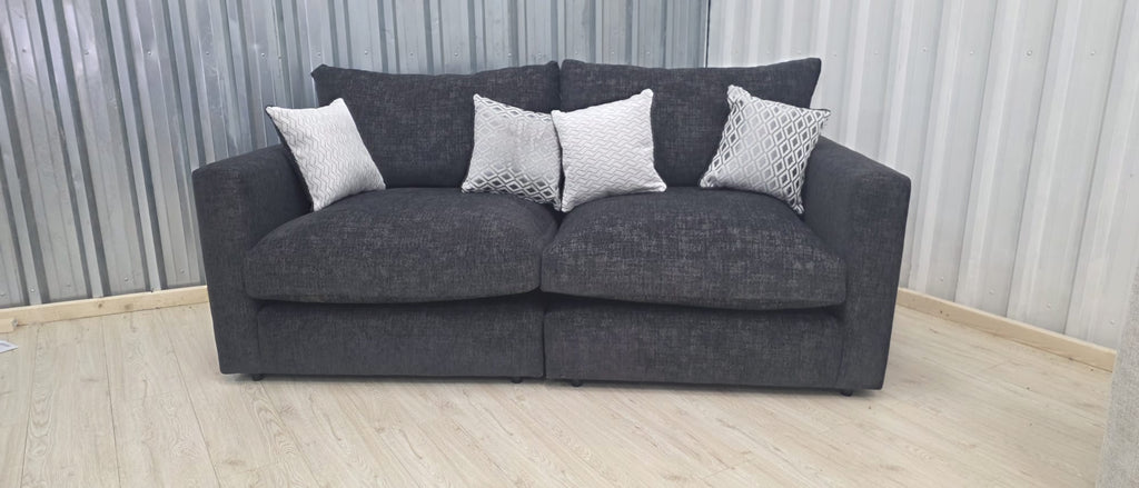 Oak Furniture Land Malvern Charcoal Cupid 2 Seater