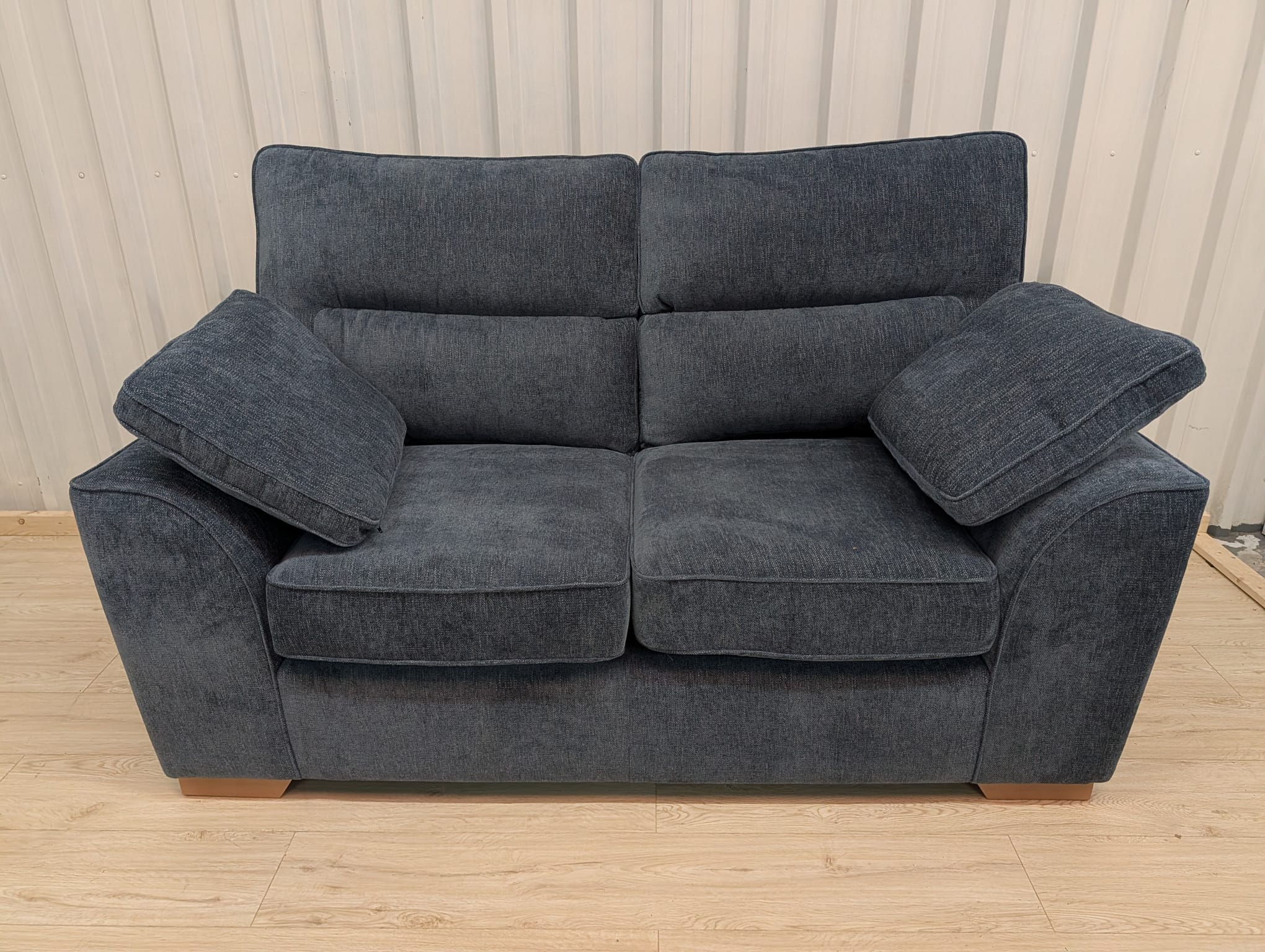Next Stamford High Back Cotswold Chenille Dark Blue 2 Seater