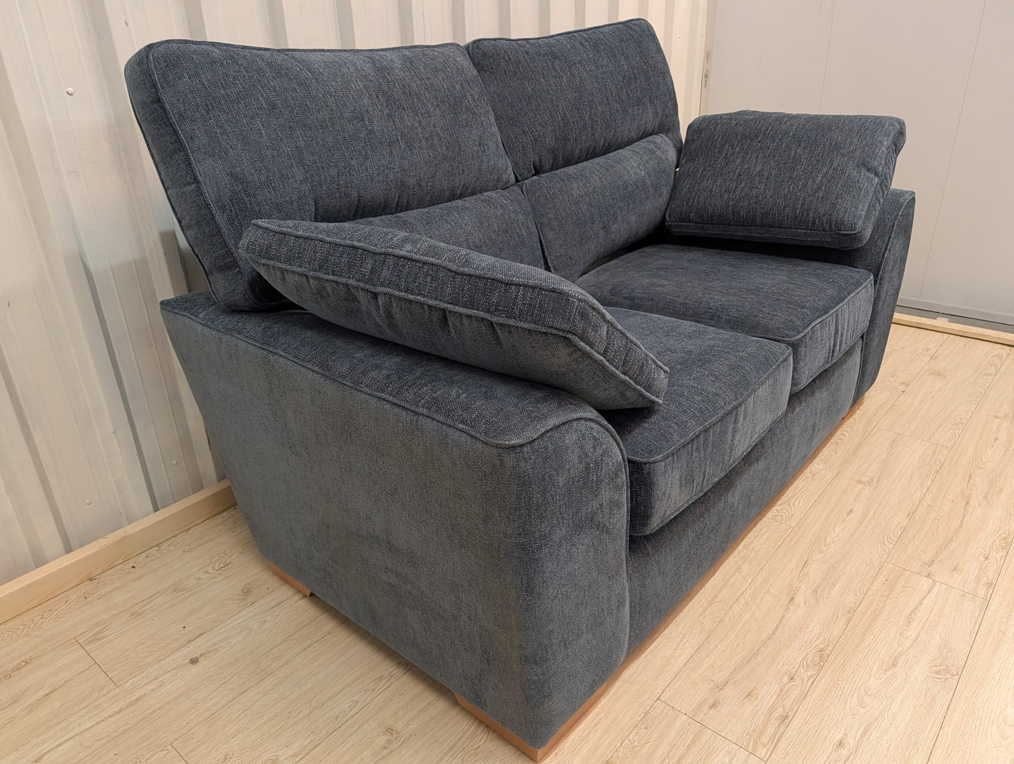 Next Stamford High Back Cotswold Chenille Dark Blue 2 Seater