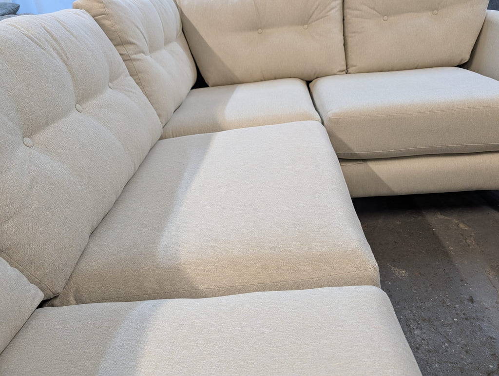 Oak Furniture Land Evie Rosa Sand Fabric Corner Sofa