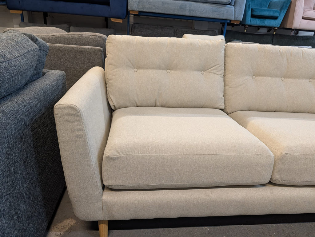 Oak Furniture Land Evie Rosa Sand Fabric Corner Sofa
