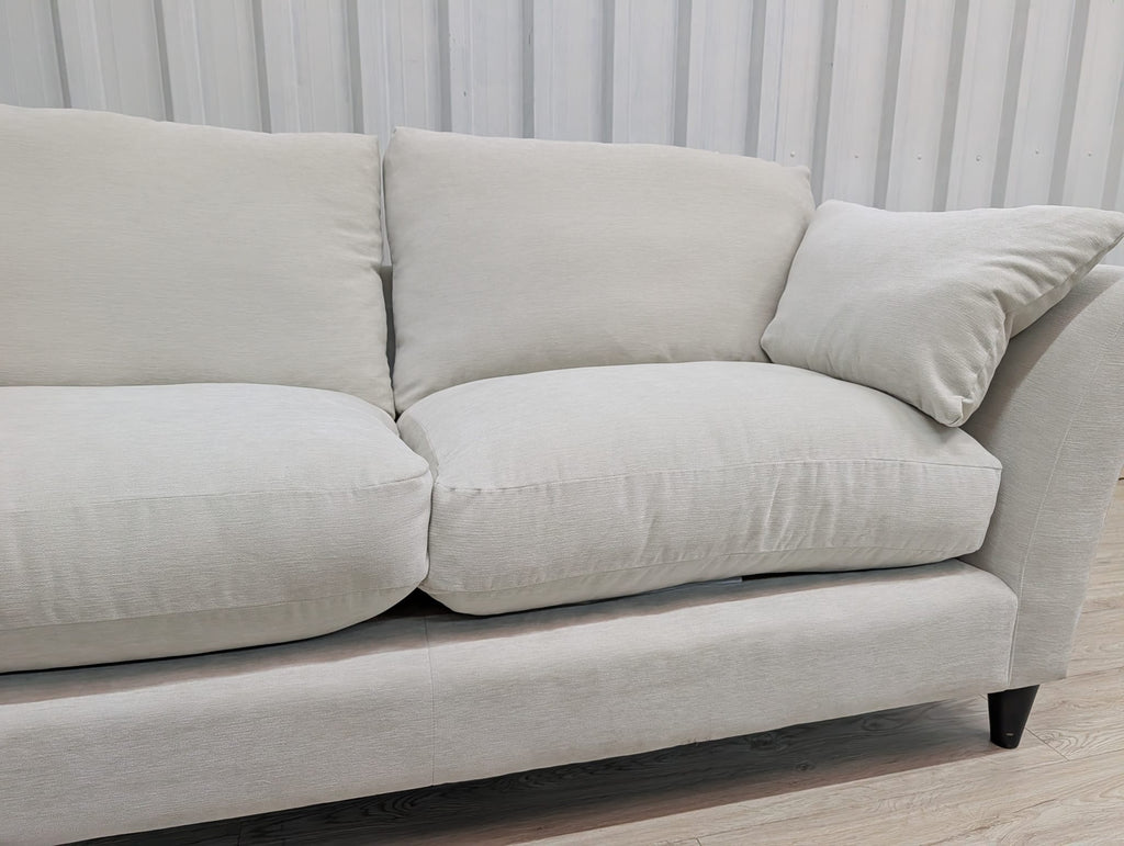 Next Hartley Relaxed Sit Plush Chenille Oyster 3 Seater Sofa
