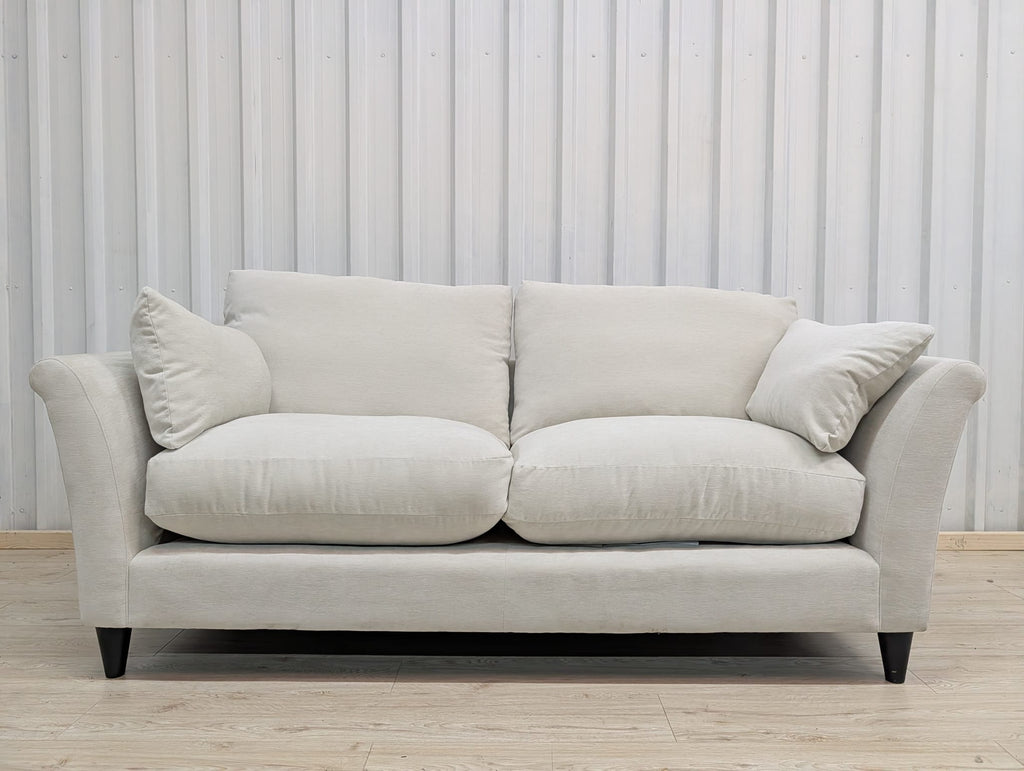 Next Hartley Relaxed Sit Plush Chenille Oyster 3 Seater Sofa