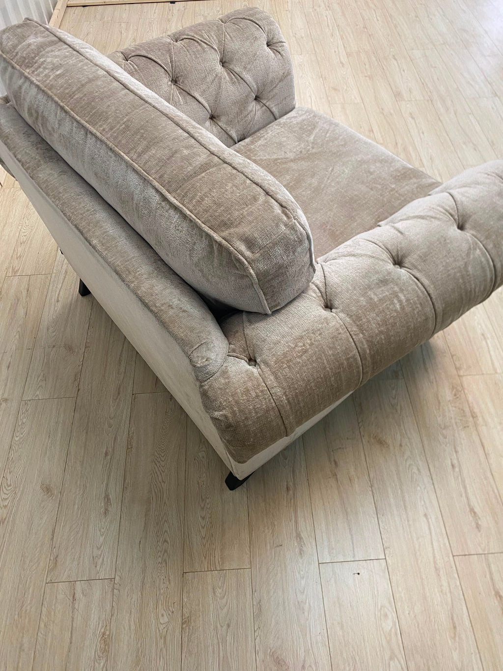 Next Gosford High Back Cuddle Cotswold Chenille Light Natural