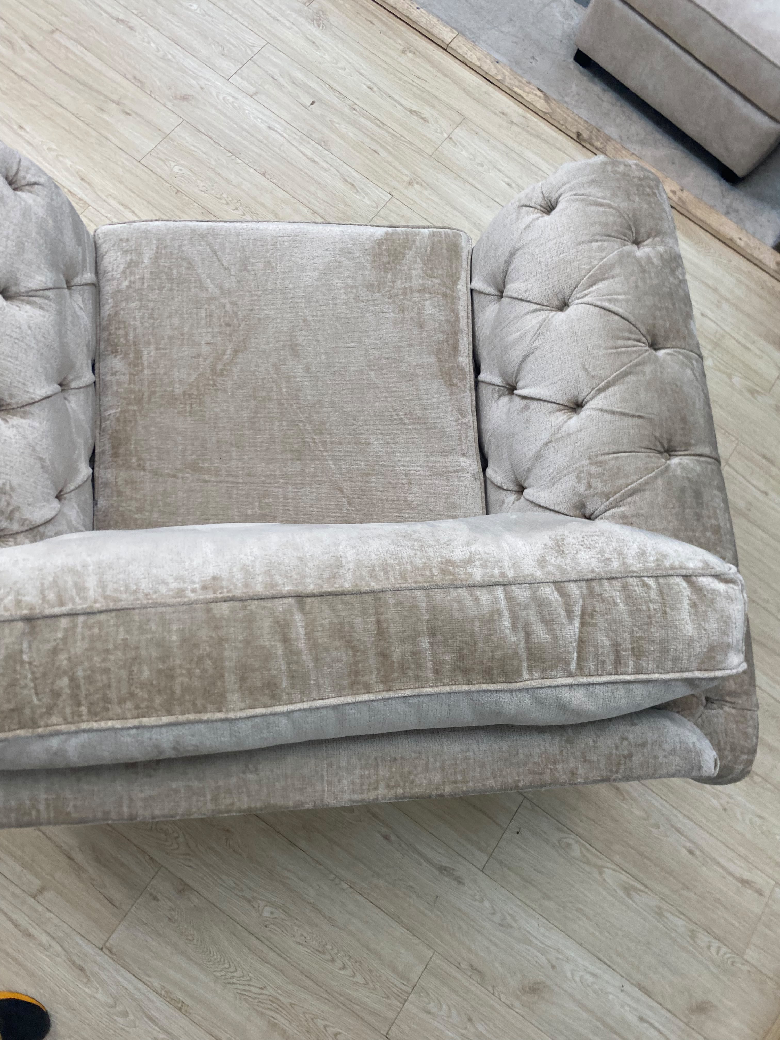 Next Gosford High Back Cuddle Cotswold Chenille Light Natural