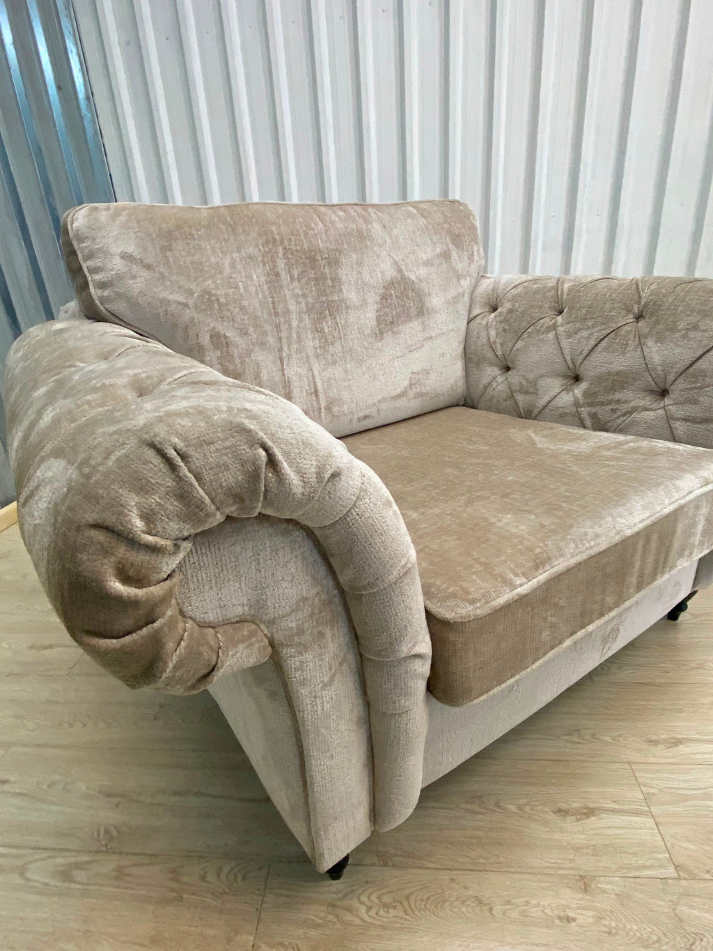 Next Gosford High Back Cuddle Cotswold Chenille Light Natural