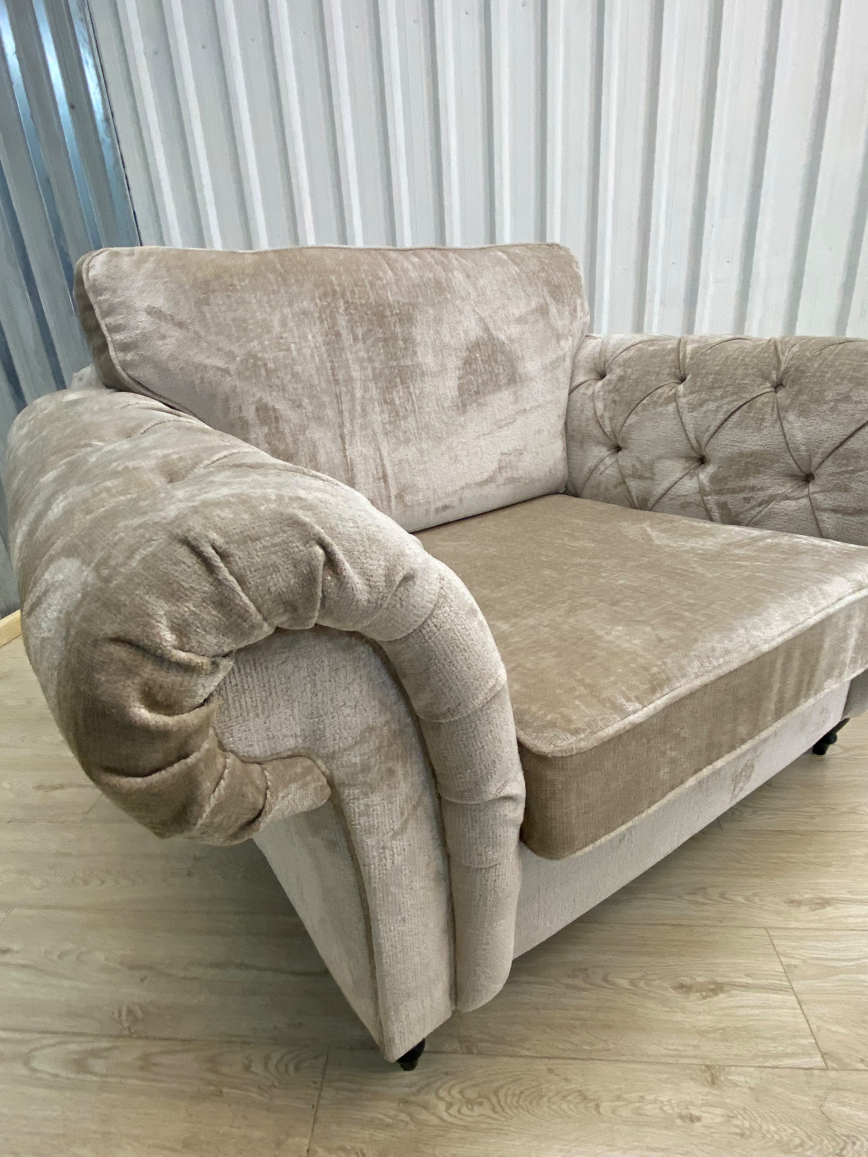 Next Gosford High Back Cuddle Cotswold Chenille Light Natural