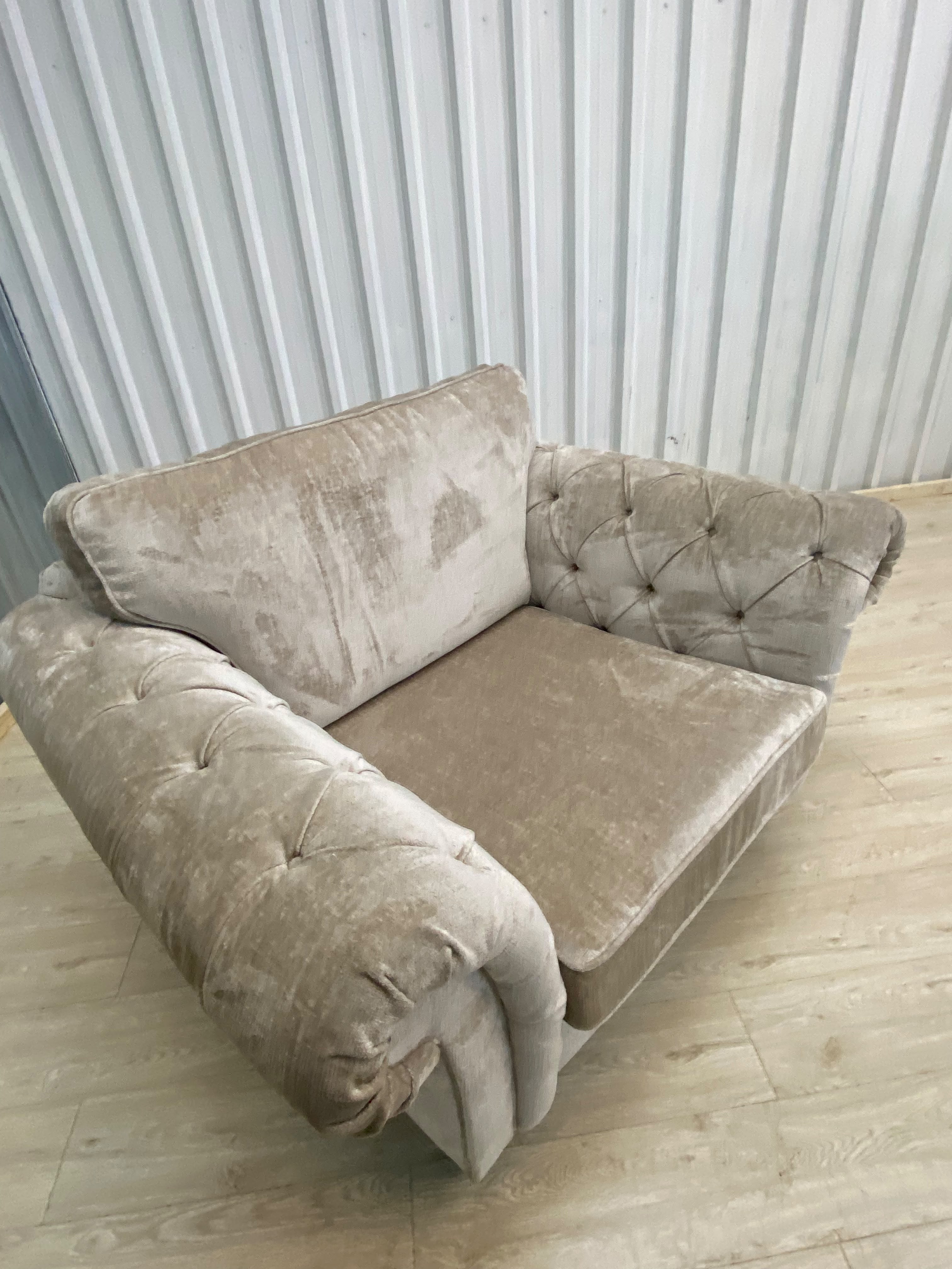 Next Gosford High Back Cuddle Cotswold Chenille Light Natural