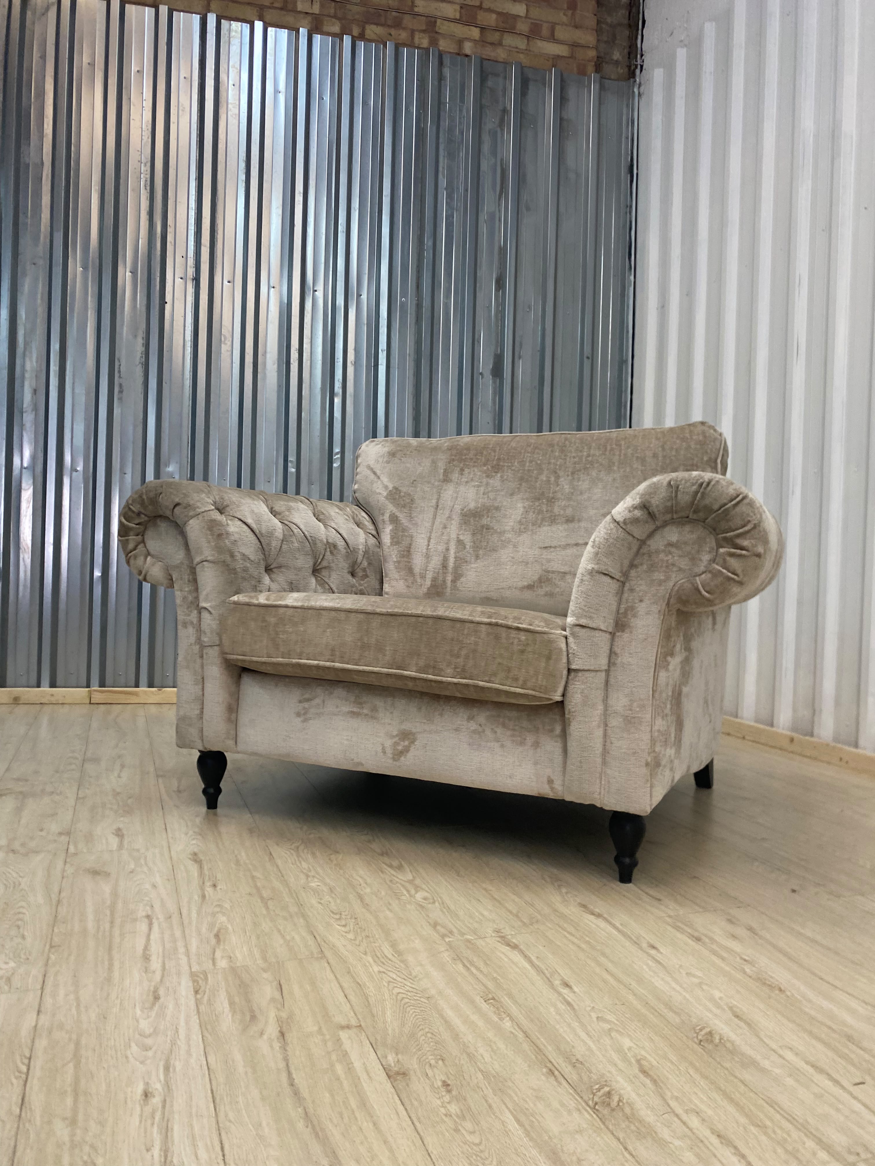 Next Gosford High Back Cuddle Cotswold Chenille Light Natural