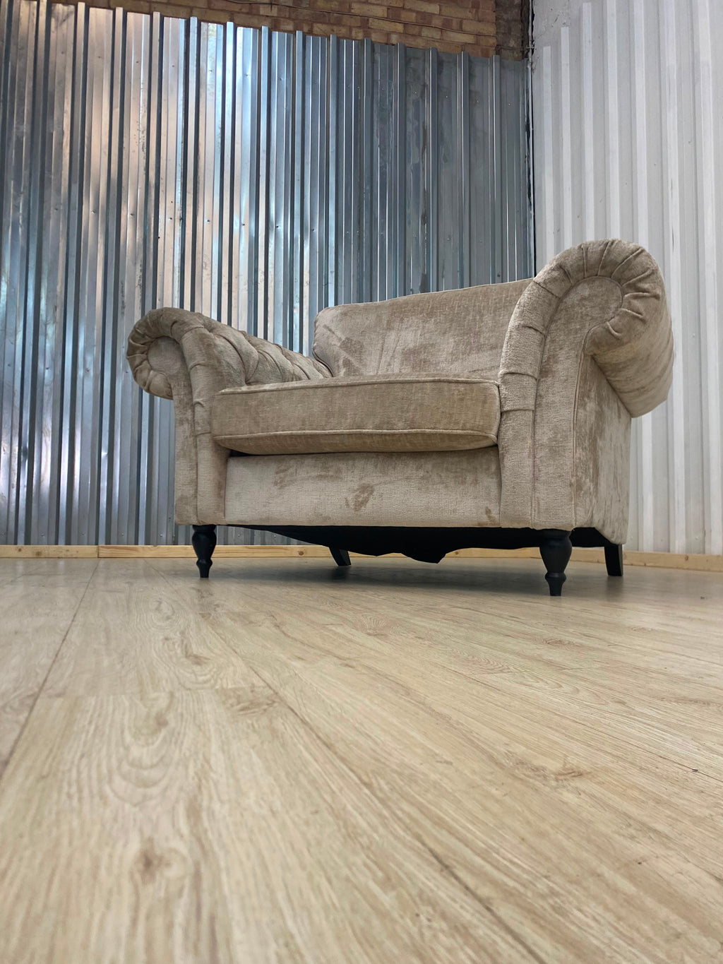 Next Gosford High Back Cuddle Cotswold Chenille Light Natural