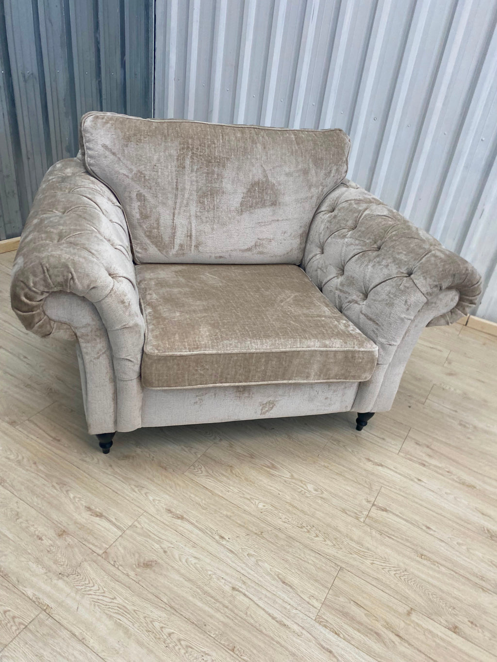 Next Gosford High Back Cuddle Cotswold Chenille Light Natural