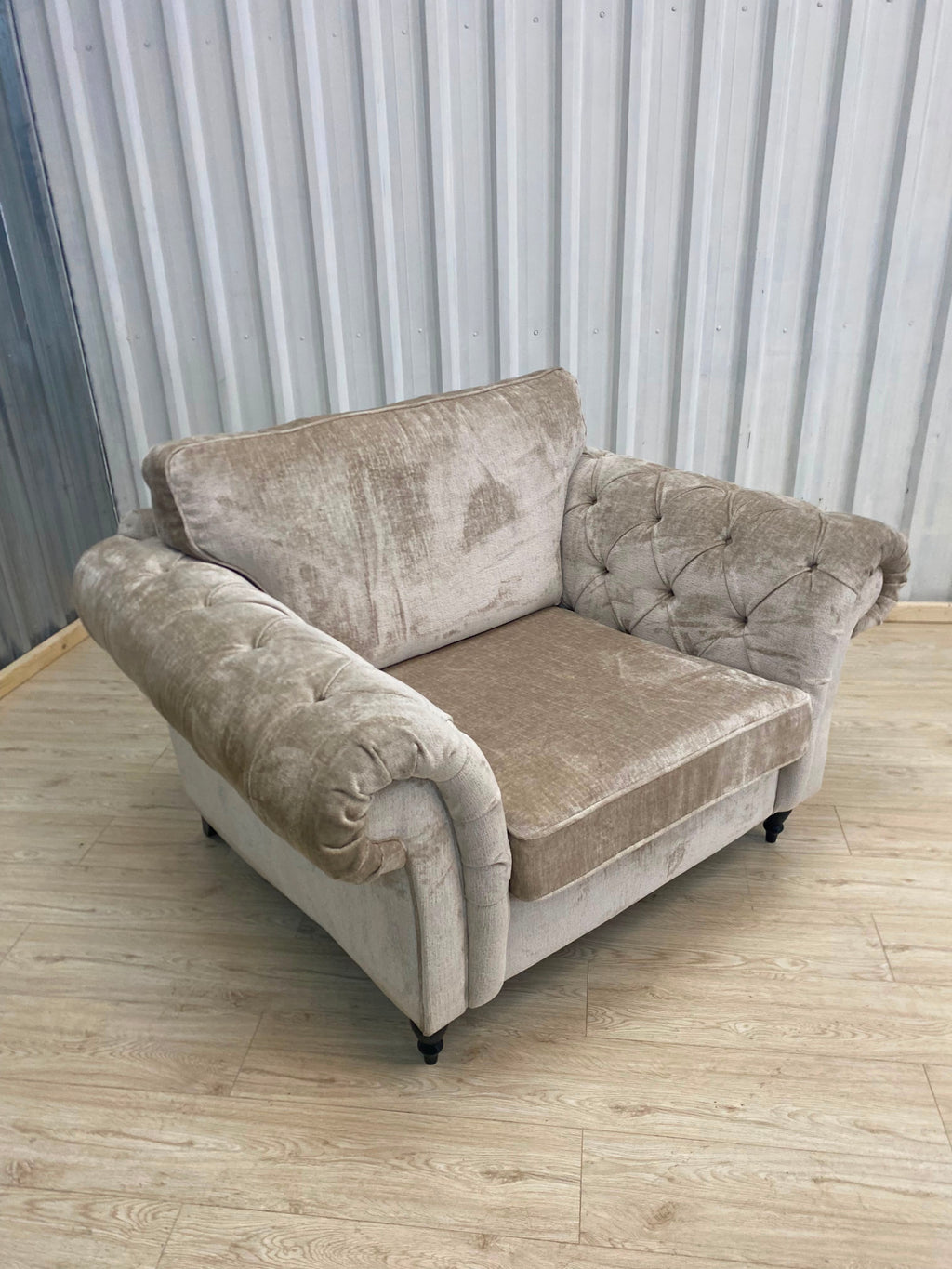 Next Gosford High Back Cuddle Cotswold Chenille Light Natural