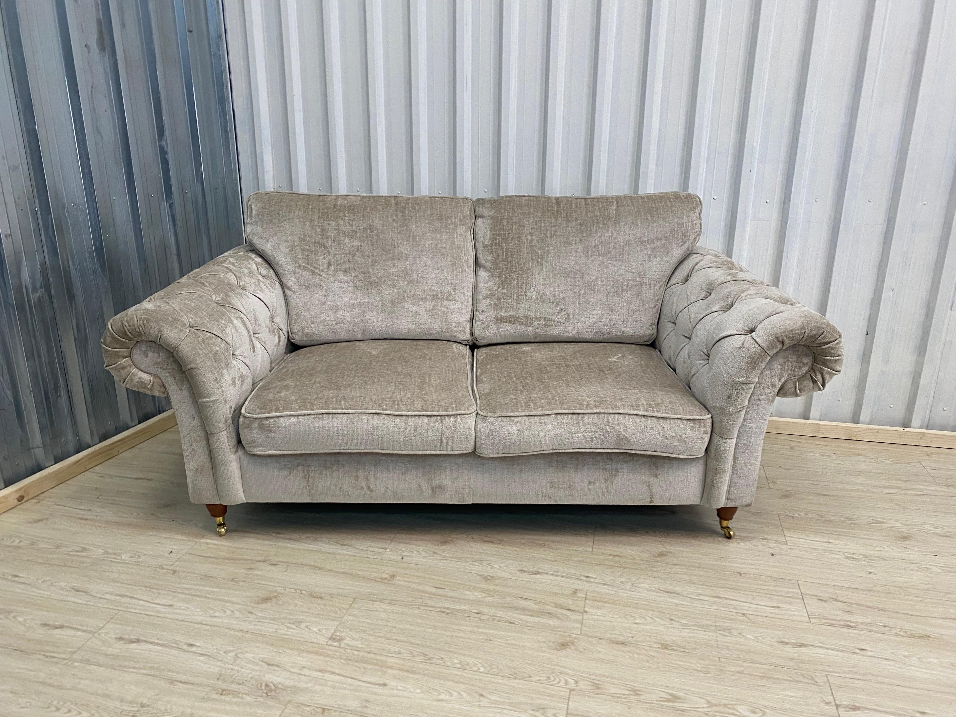 Next Gosford High Back 3 Seater Cotswold Chenille Light Natural