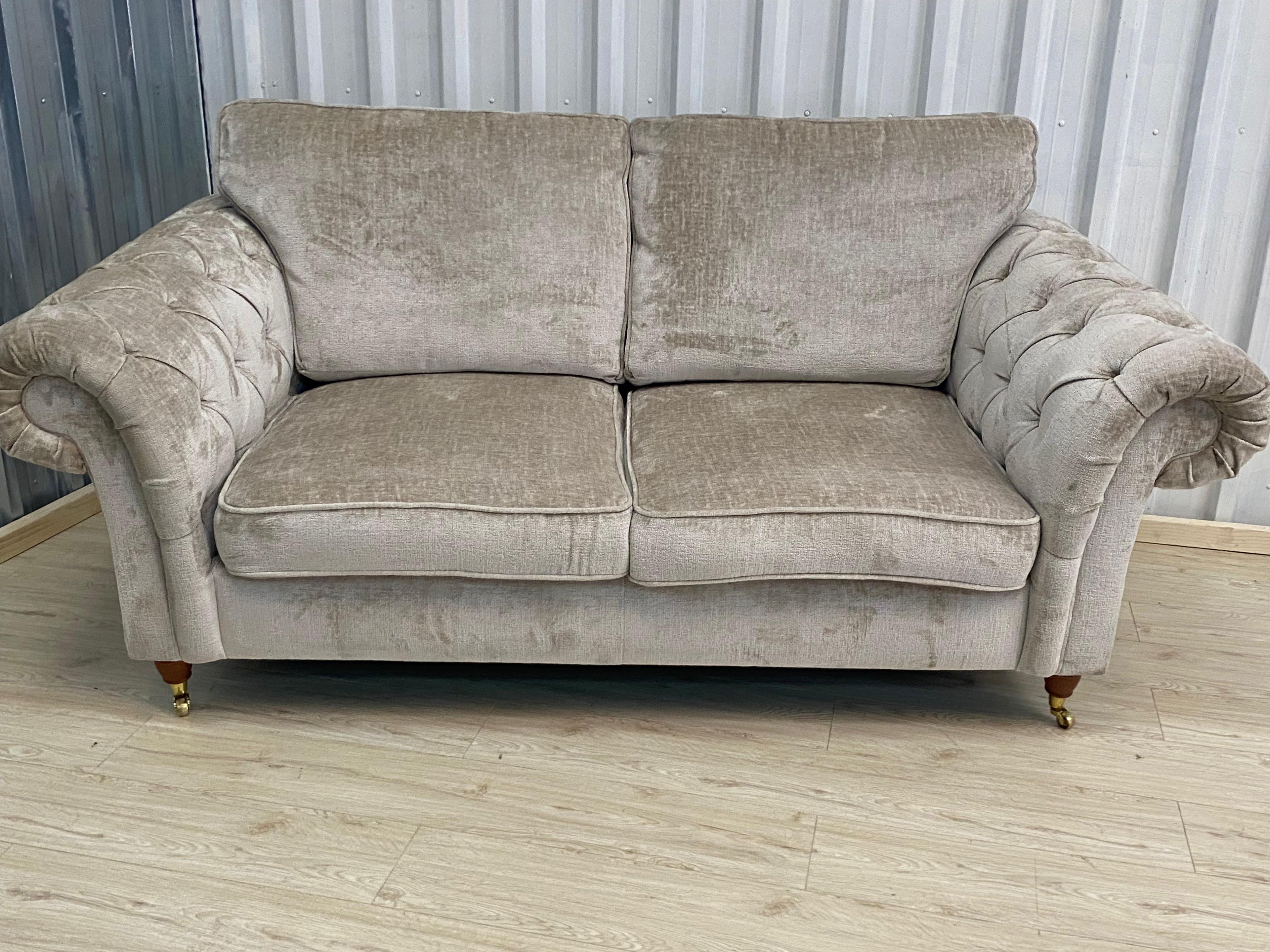 Next Gosford High Back 3 Seater Cotswold Chenille Light Natural