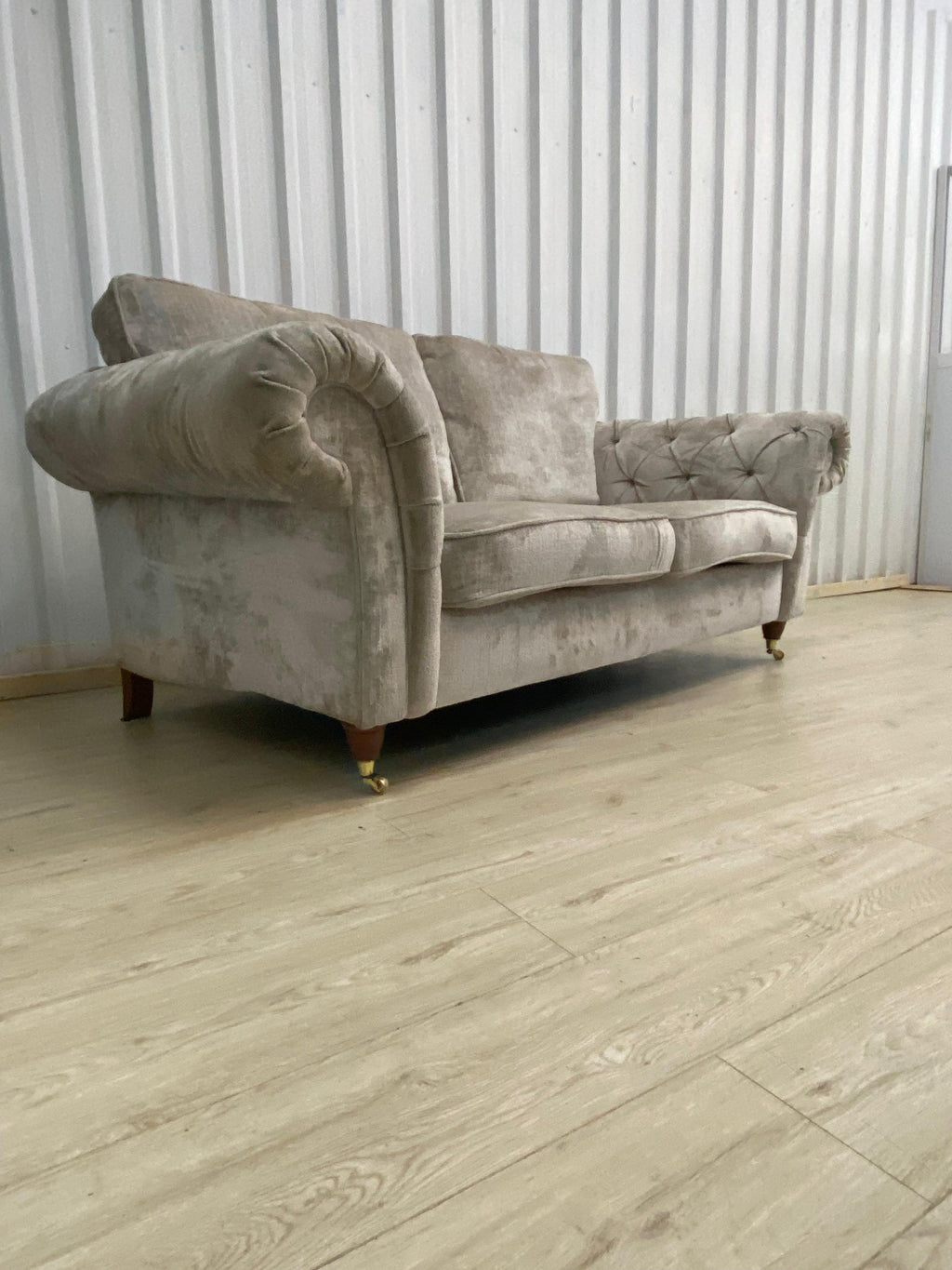 Next Gosford High Back 3 Seater Cotswold Chenille Light Natural