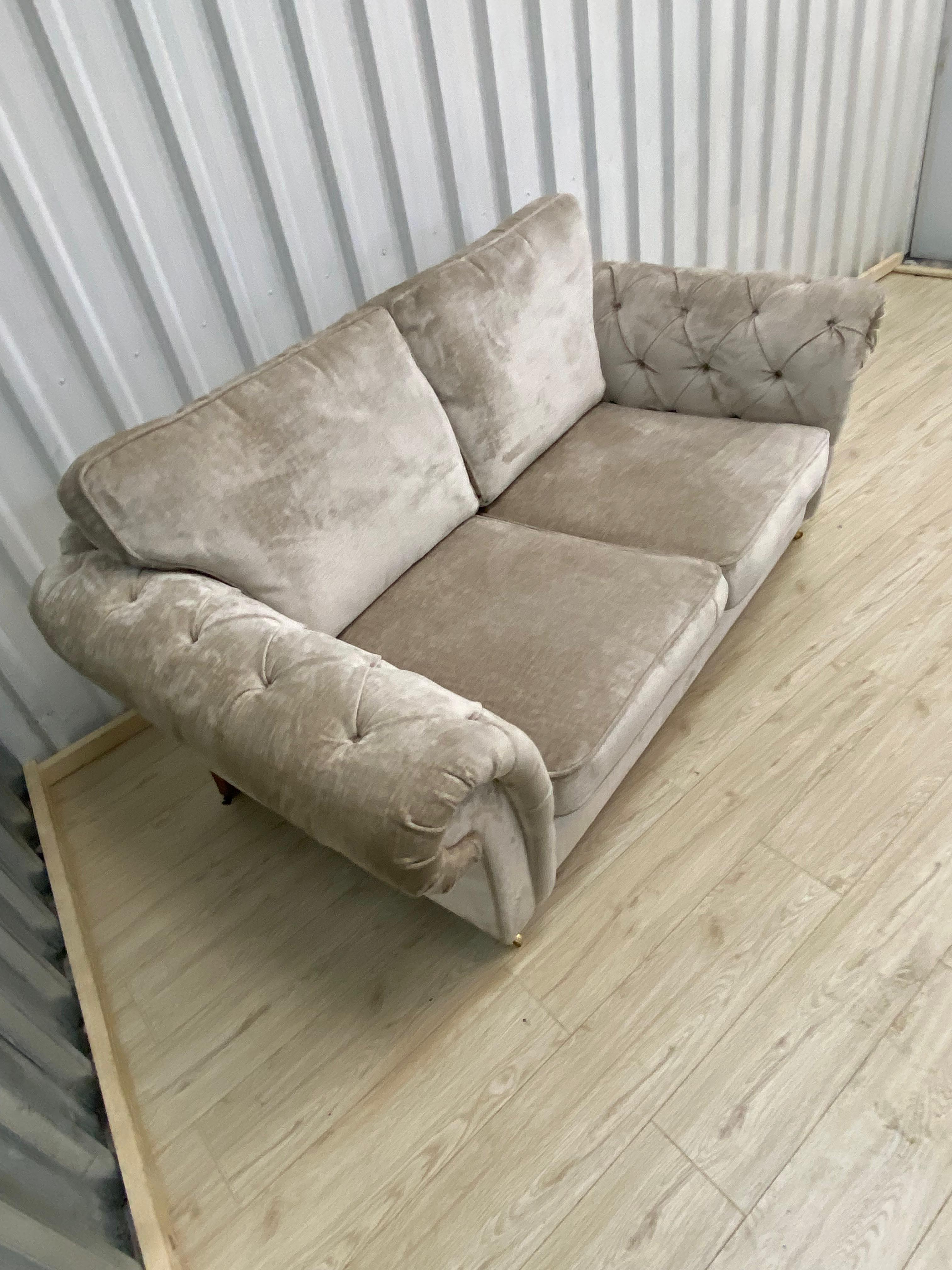 Next Gosford High Back 3 Seater Cotswold Chenille Light Natural