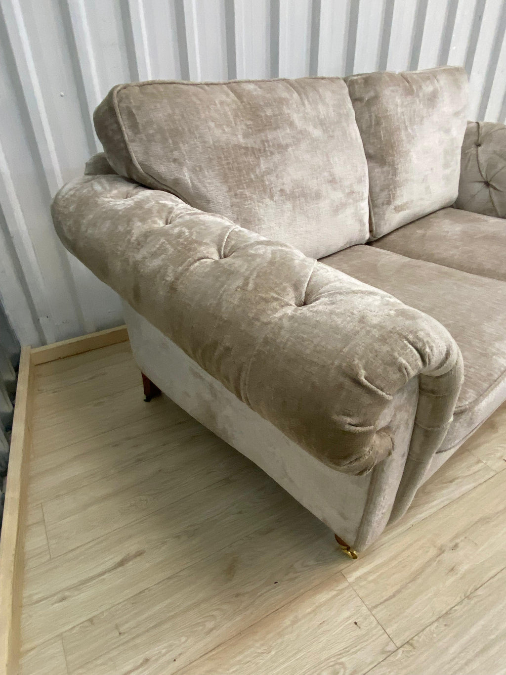 Next Gosford High Back 3 Seater Cotswold Chenille Light Natural