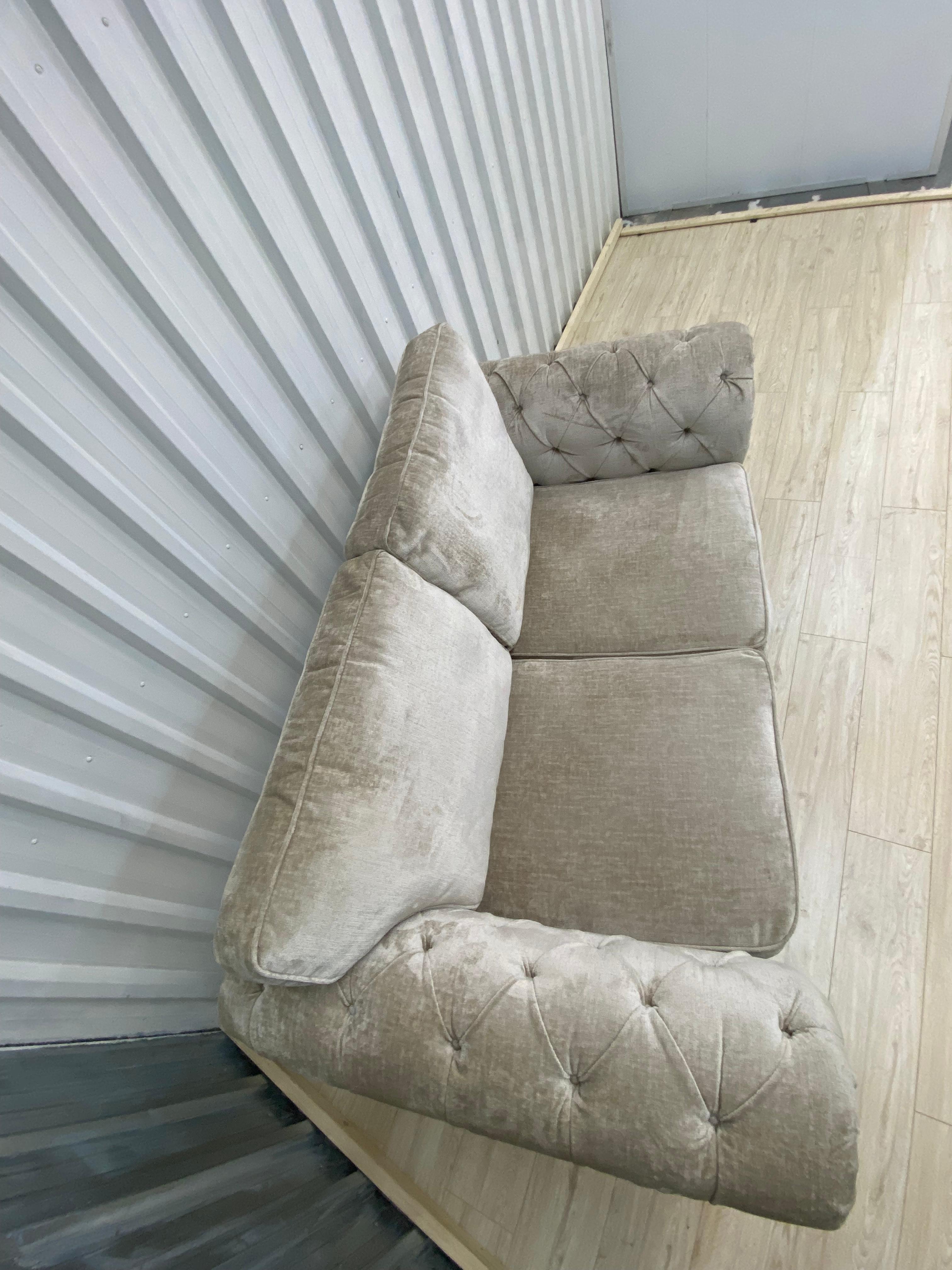 Next Gosford High Back 3 Seater Cotswold Chenille Light Natural