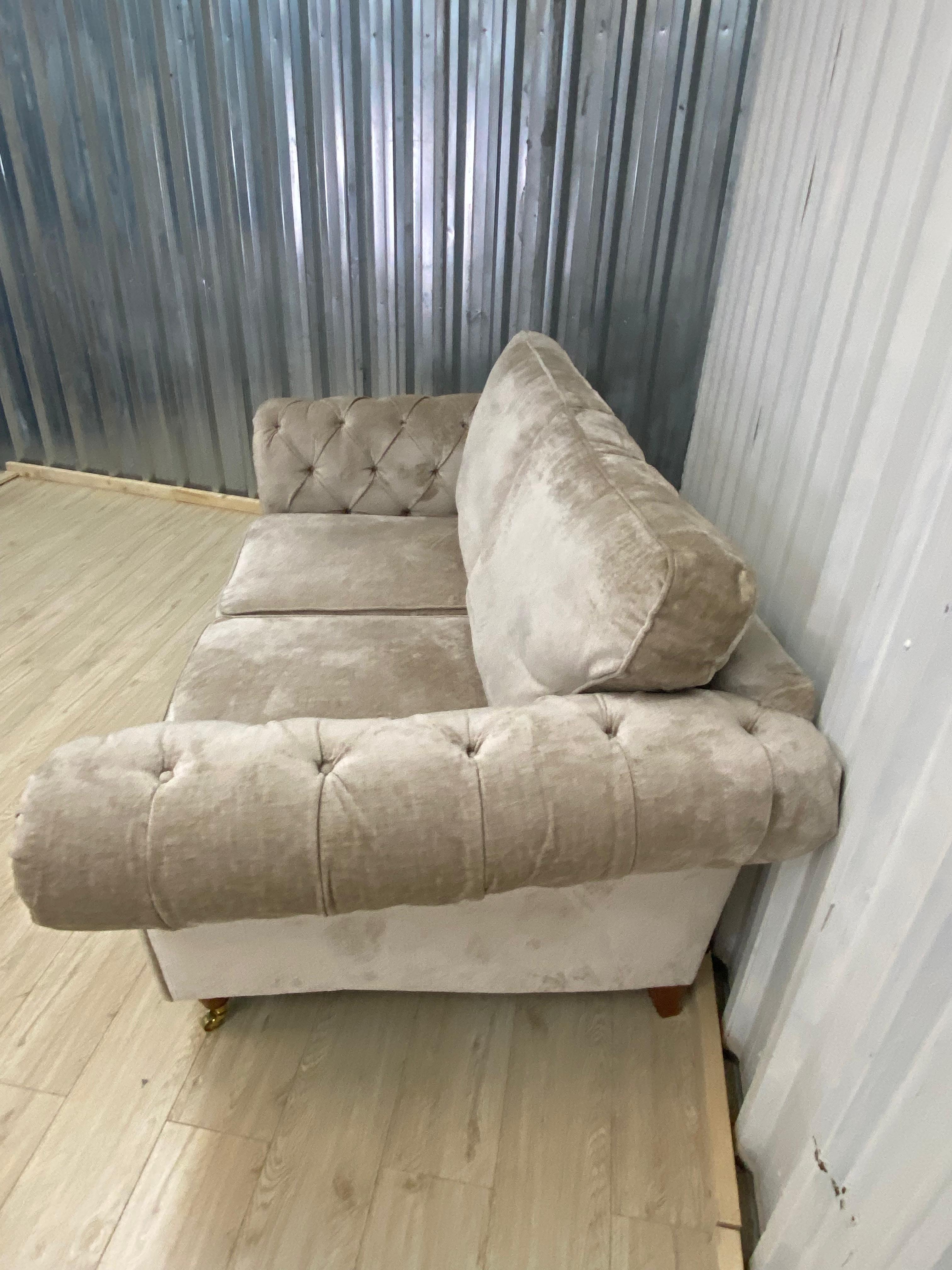Next Gosford High Back 3 Seater Cotswold Chenille Light Natural
