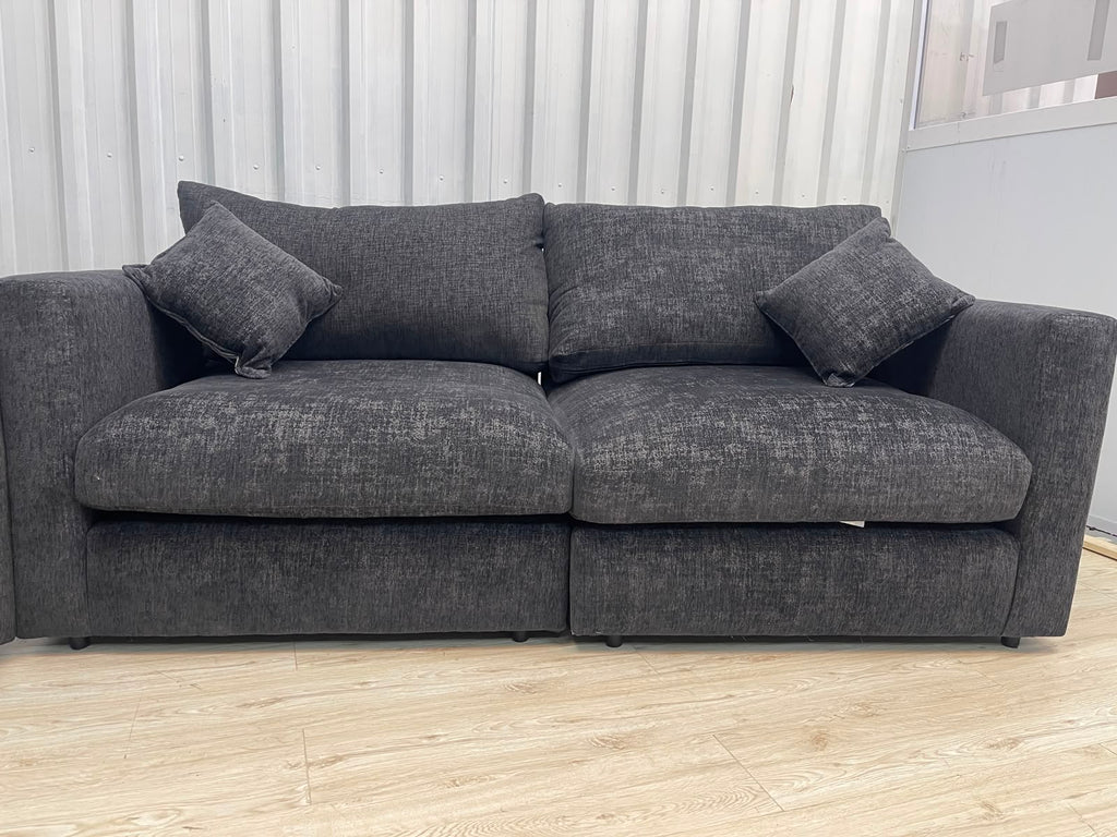 Oak Furniture Land Malvern Charcoal Cupid 2 Seater Set