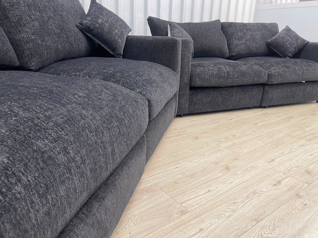 Oak Furniture Land Malvern Charcoal Cupid 2 Seater Set