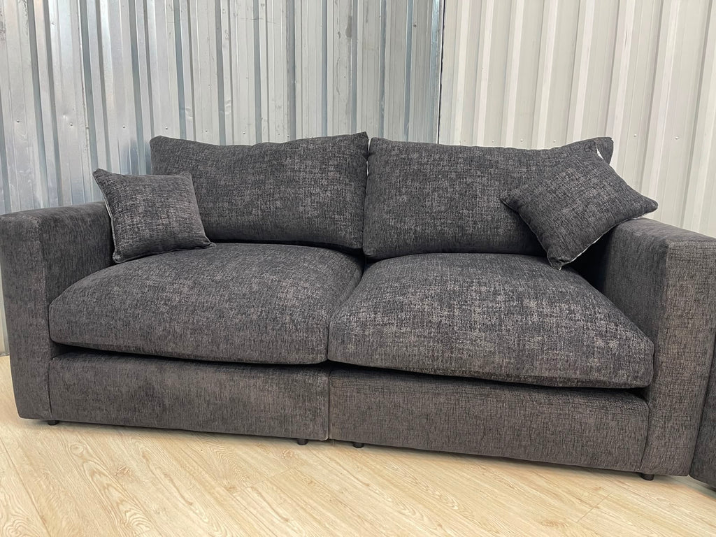 Oak Furniture Land Malvern Charcoal Cupid 2 Seater Set
