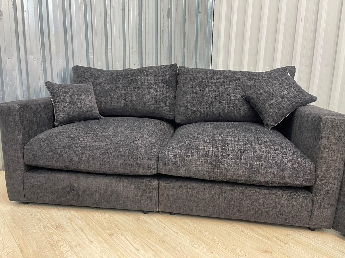 Oak Furniture Land Malvern Charcoal Cupid 2 Seater Set