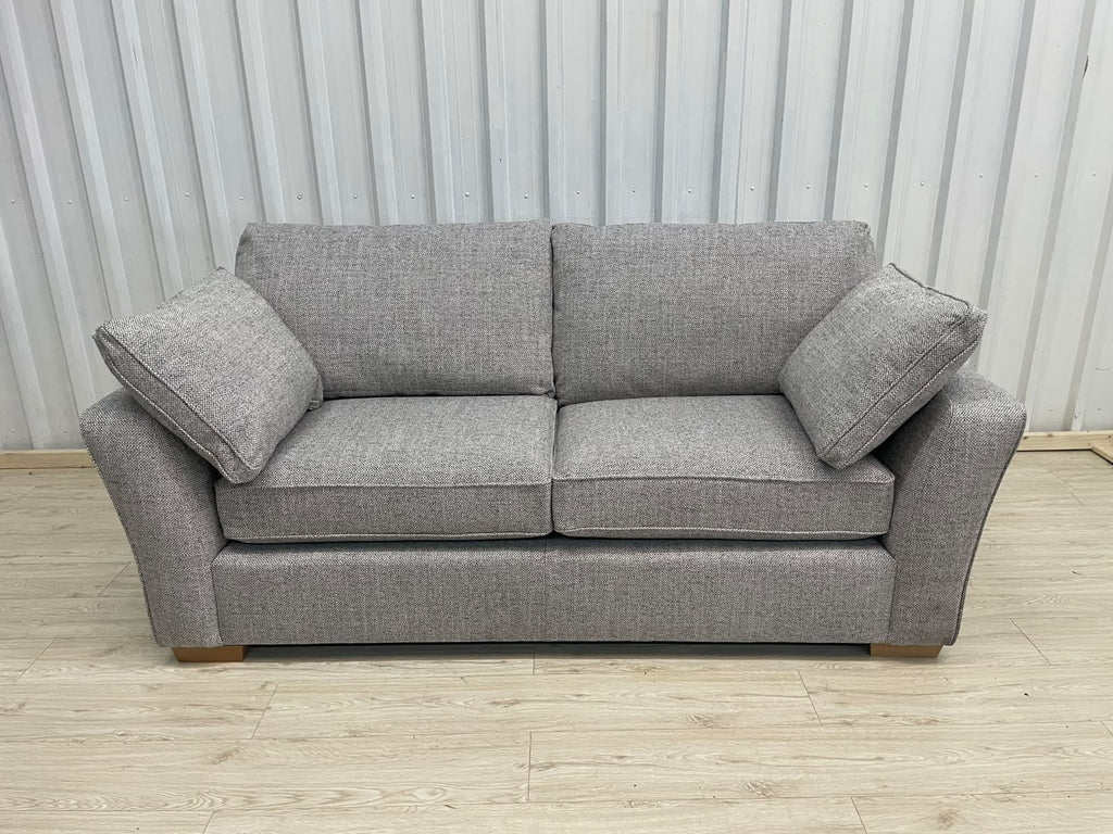 Next Heath Chunky Weave Mid Grey Small 3 Seater Sofa