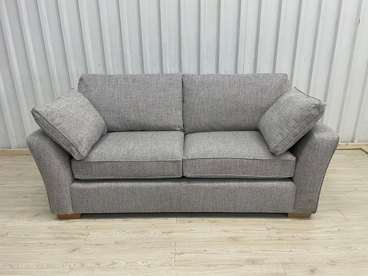 Next Heath Chunky Weave Mid Grey Small 3 Seater Sofa