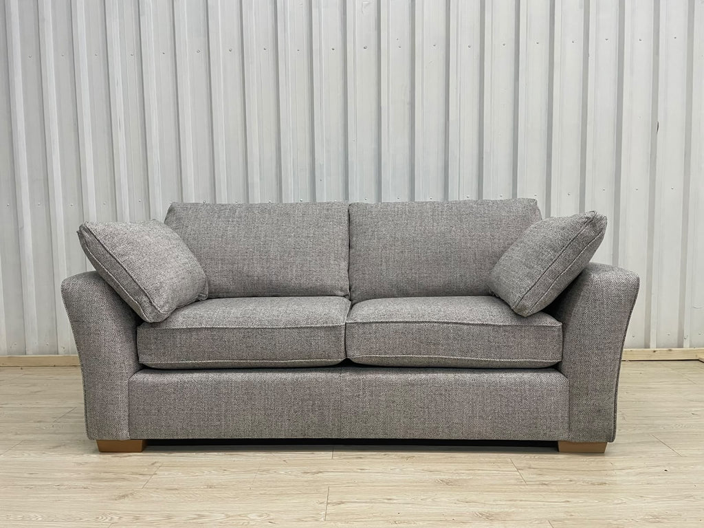 Next Heath Chunky Weave Mid Grey Small 3 Seater Sofa