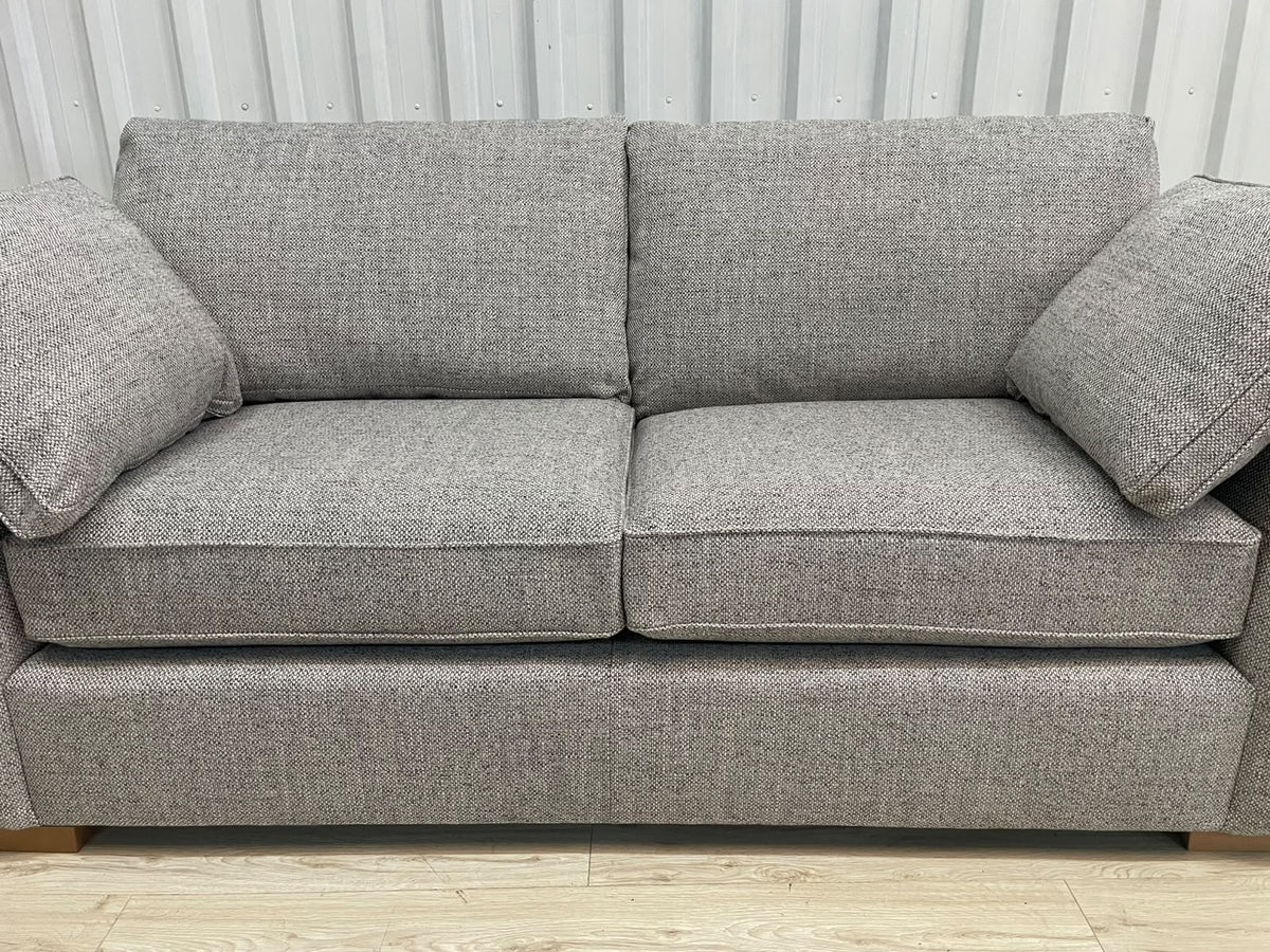 Next Heath Chunky Weave Mid Grey Small 3 Seater Sofa