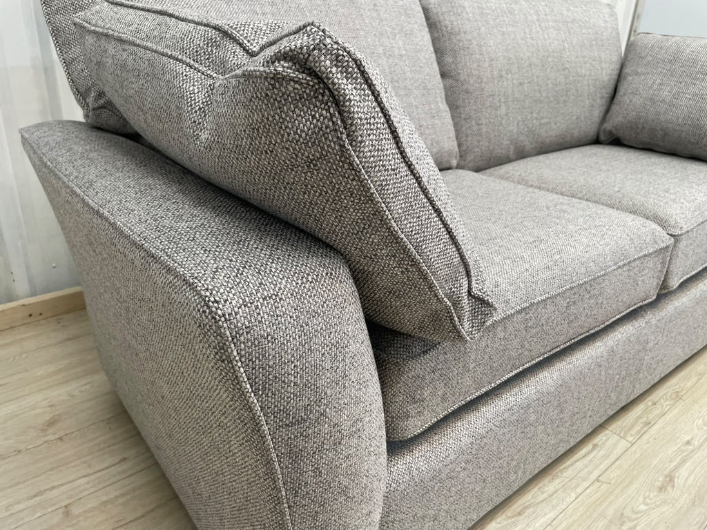 Next Heath Chunky Weave Mid Grey Small 3 Seater Sofa