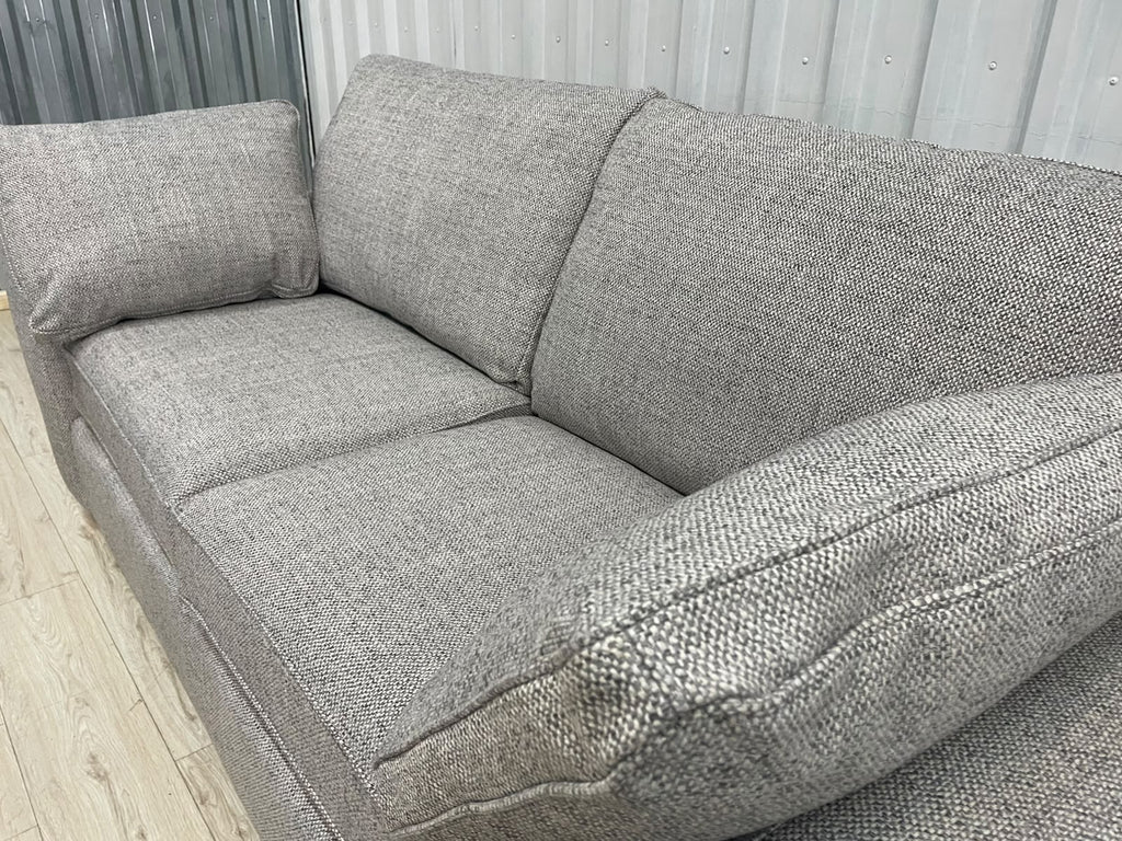 Next Heath Chunky Weave Mid Grey Small 3 Seater Sofa