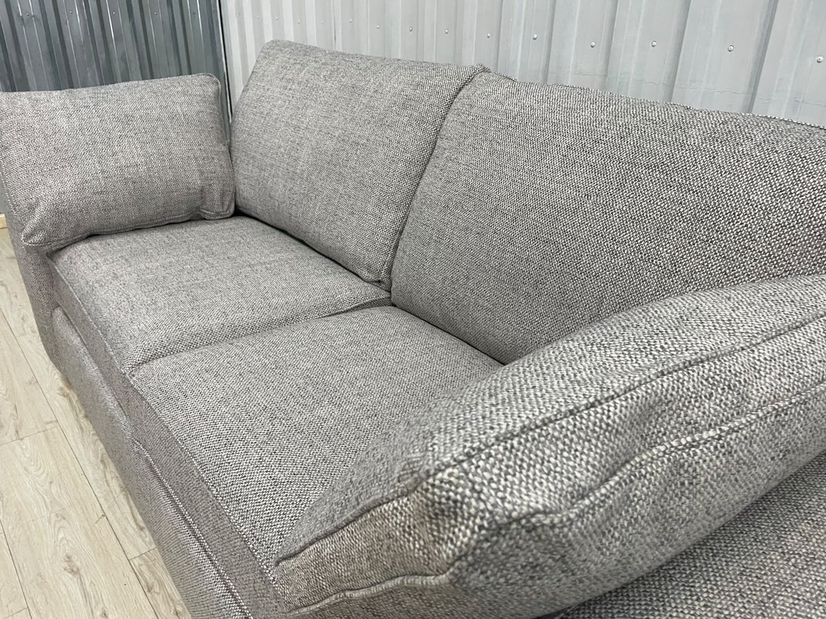 Next Heath Chunky Weave Mid Grey Small 3 Seater Sofa