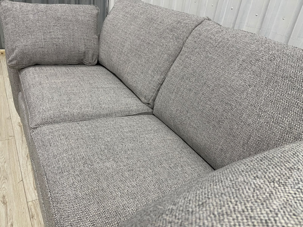 Next Heath Chunky Weave Mid Grey Small 3 Seater Sofa