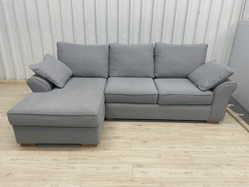 Next Garda Grey Left Hand Facing Corner Sofa with Double Storage