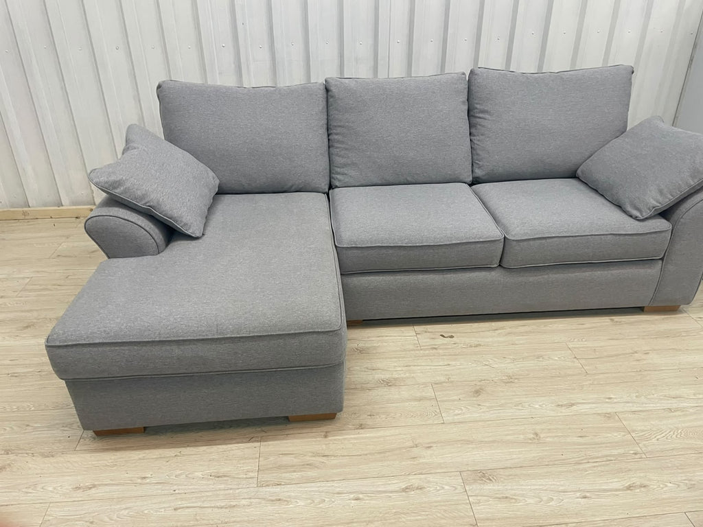Next Garda Grey Left Hand Facing Corner Sofa with Double Storage
