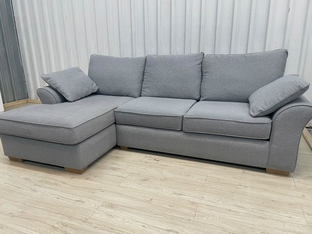 Next Garda Grey Left Hand Facing Corner Sofa with Double Storage