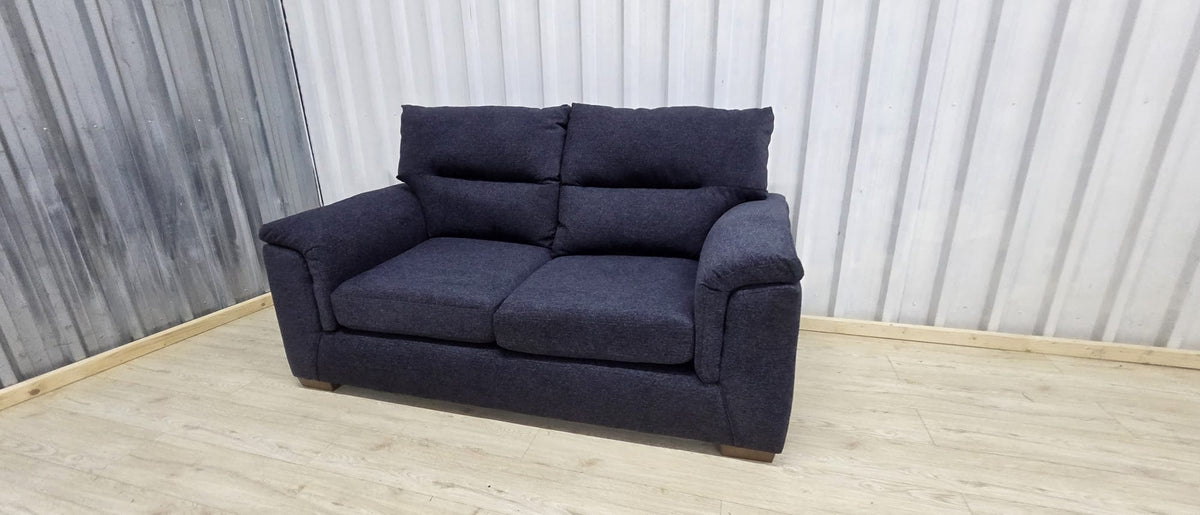 Next Hayden Navy Tweedy Chenille 2 Seater Small Sofa