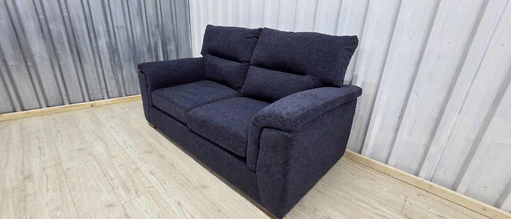 Next Hayden Navy Tweedy Chenille 2 Seater Small Sofa